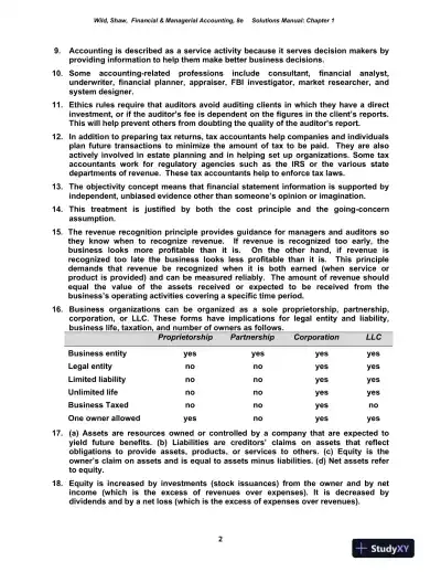 Solution Manual for Financial and Managerial Accounting, 8th Edition - Page 3 preview image