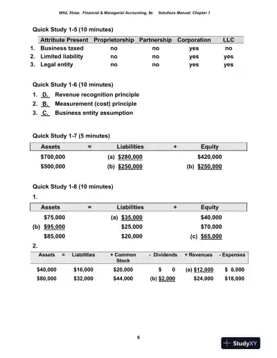 Solution Manual for Financial and Managerial Accounting, 8th Edition - Page 7 preview image