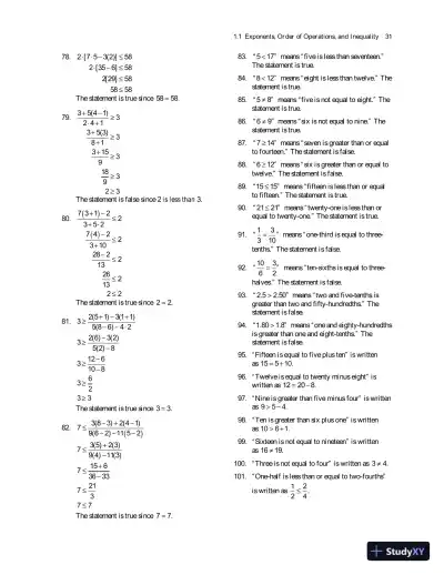 Solution Manual for Beginning and Intermediate Algebra and College Algebra: A Corequisite Solution - Page 12 preview image