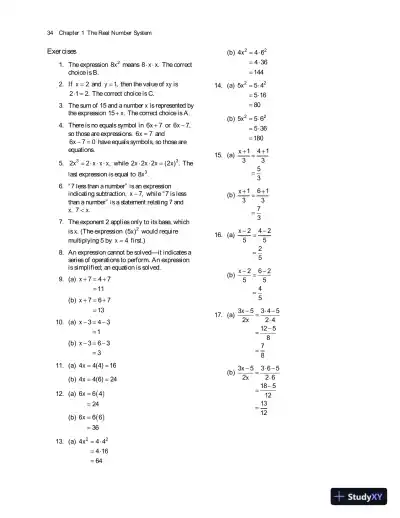 Solution Manual for Beginning and Intermediate Algebra and College Algebra: A Corequisite Solution - Page 15 preview image