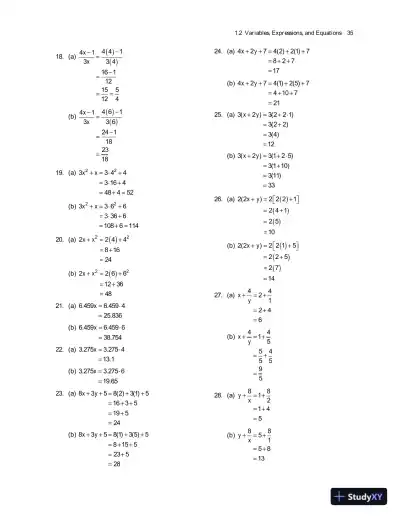 Solution Manual for Beginning and Intermediate Algebra and College Algebra: A Corequisite Solution - Page 16 preview image