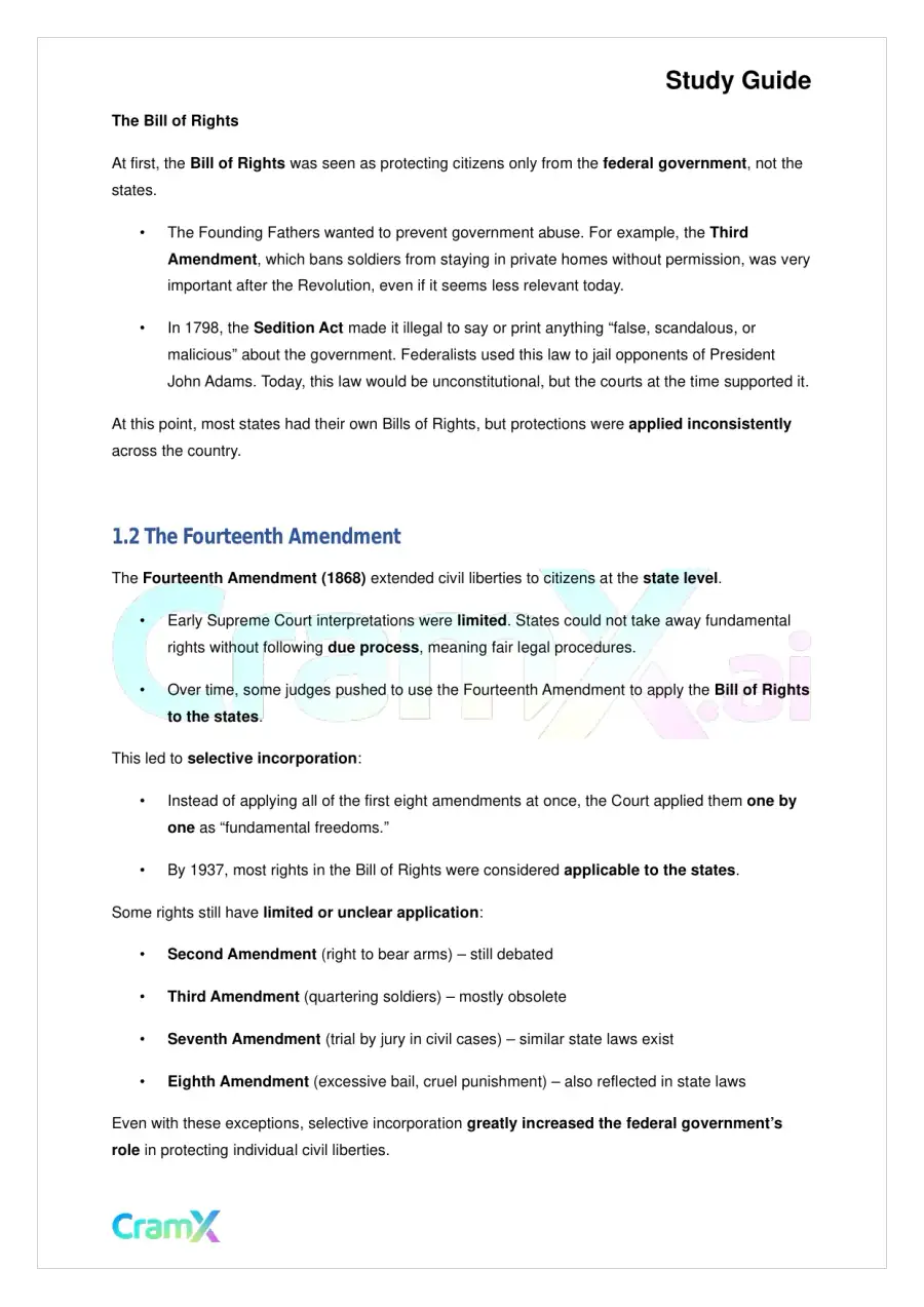 American Government - Civil Liberties, page 2