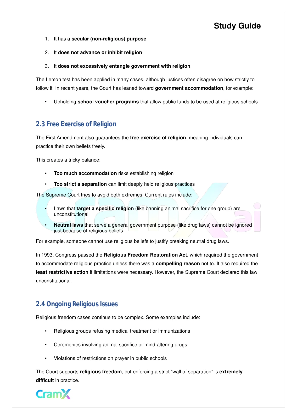 American Government - Civil Liberties - Page 4 preview image