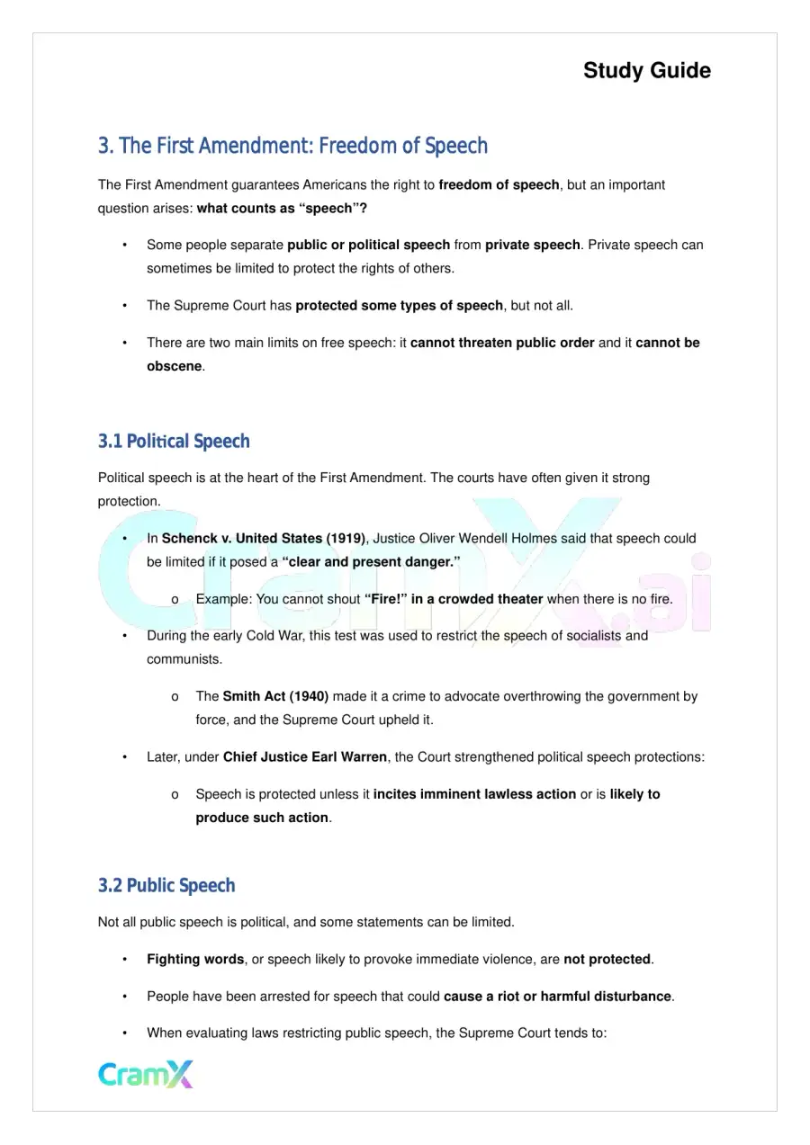 American Government - Civil Liberties, page 5