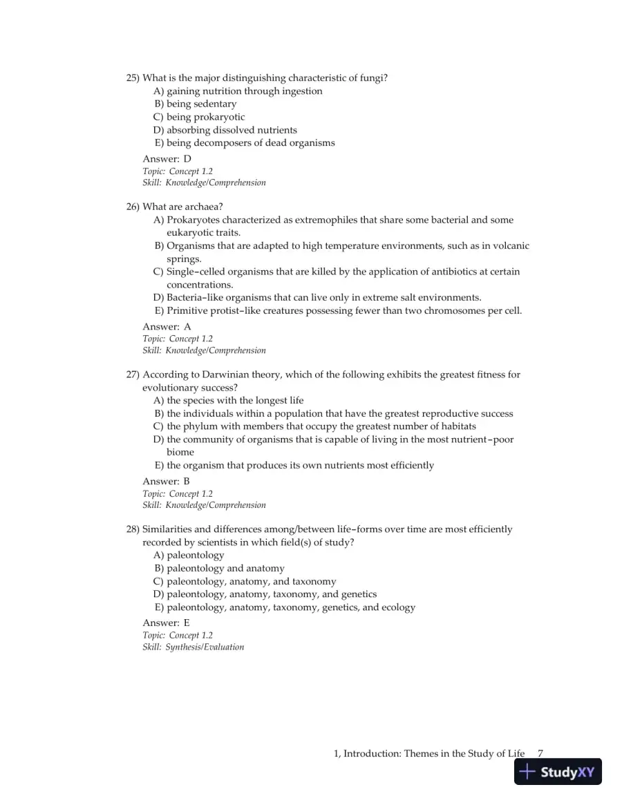 Test Bank For Campbell Biology Plus Masteringbiology, 9th Edition, page 14