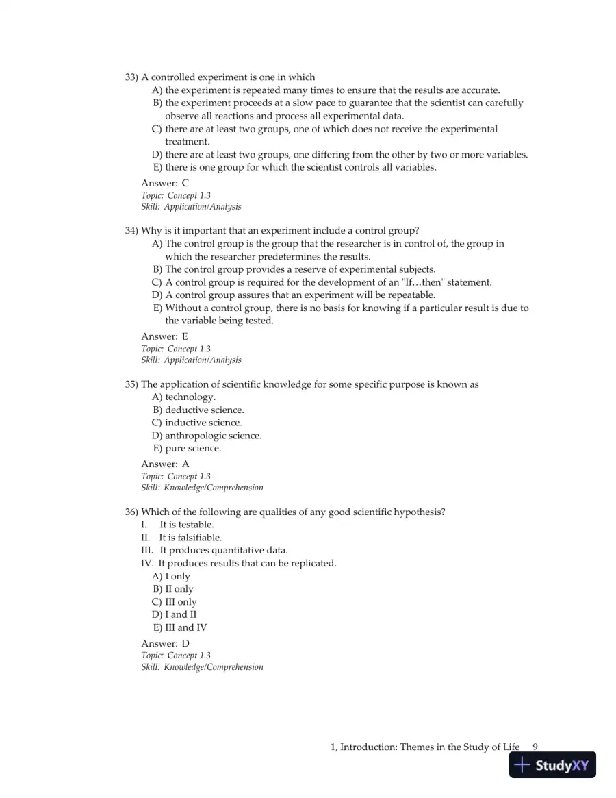 Test Bank For Campbell Biology Plus Masteringbiology, 9th Edition, page 16