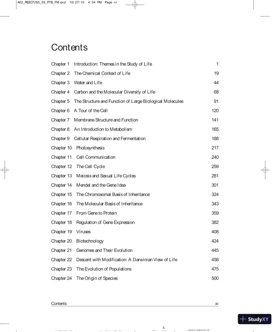Test Bank For Campbell Biology Plus Masteringbiology, 9th Edition, page 5
