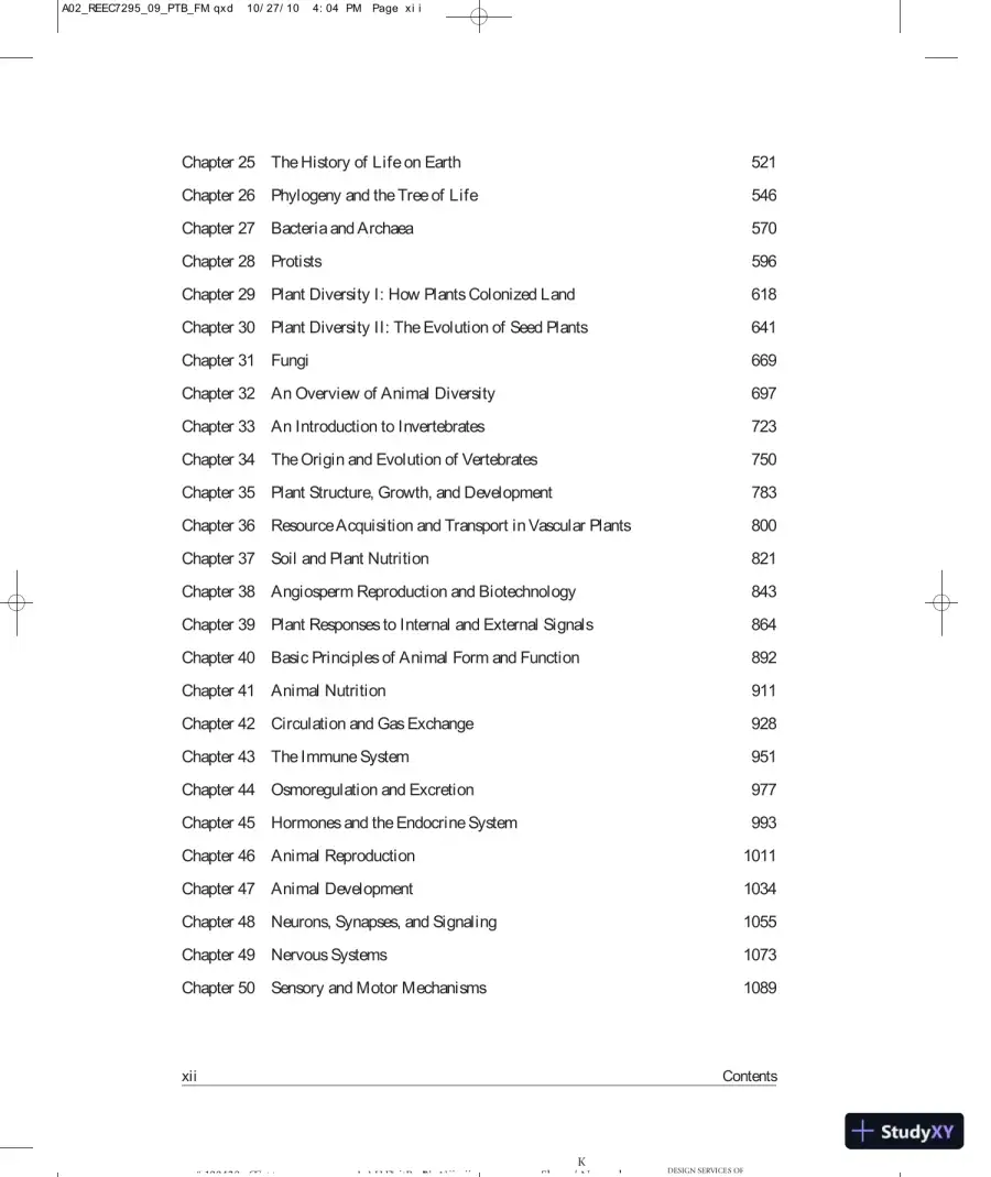 Test Bank For Campbell Biology Plus Masteringbiology, 9th Edition, page 6