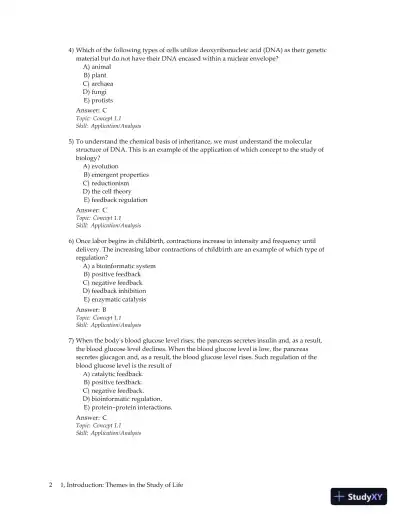 Test Bank For Campbell Biology Plus Masteringbiology, 9th Edition - Page 9 preview image