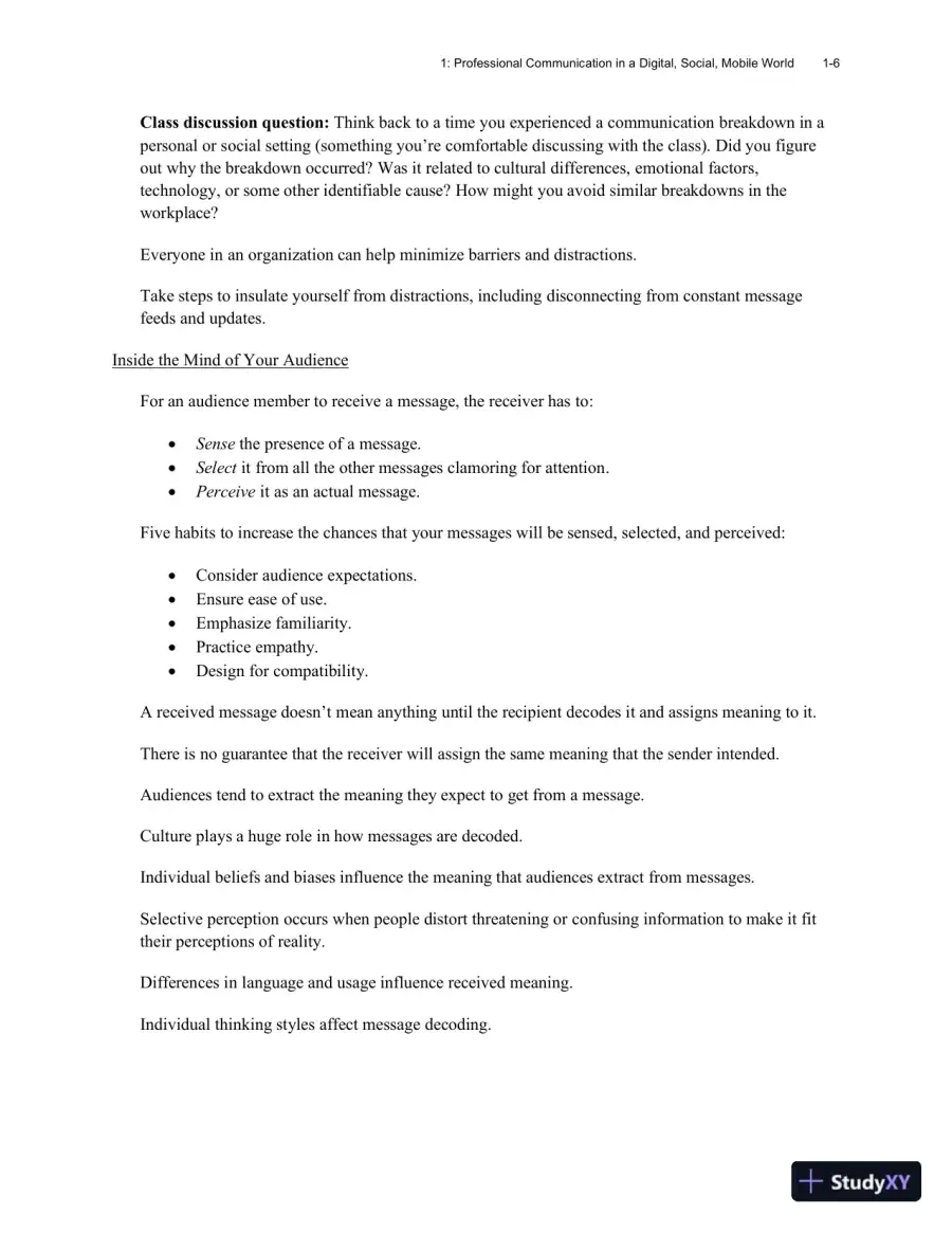 Excellence in Business Communication, 12th Edition Class Notes, page 10
