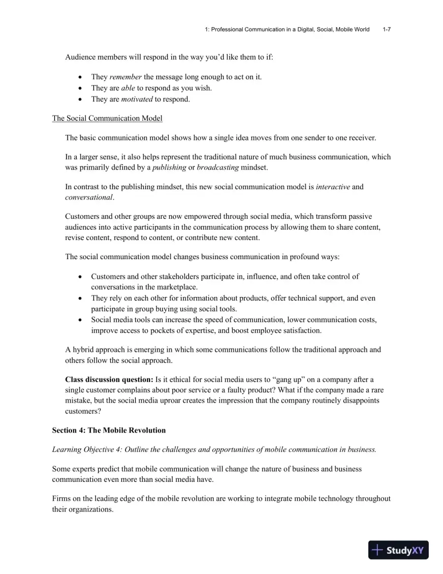Excellence in Business Communication, 12th Edition Class Notes, page 11