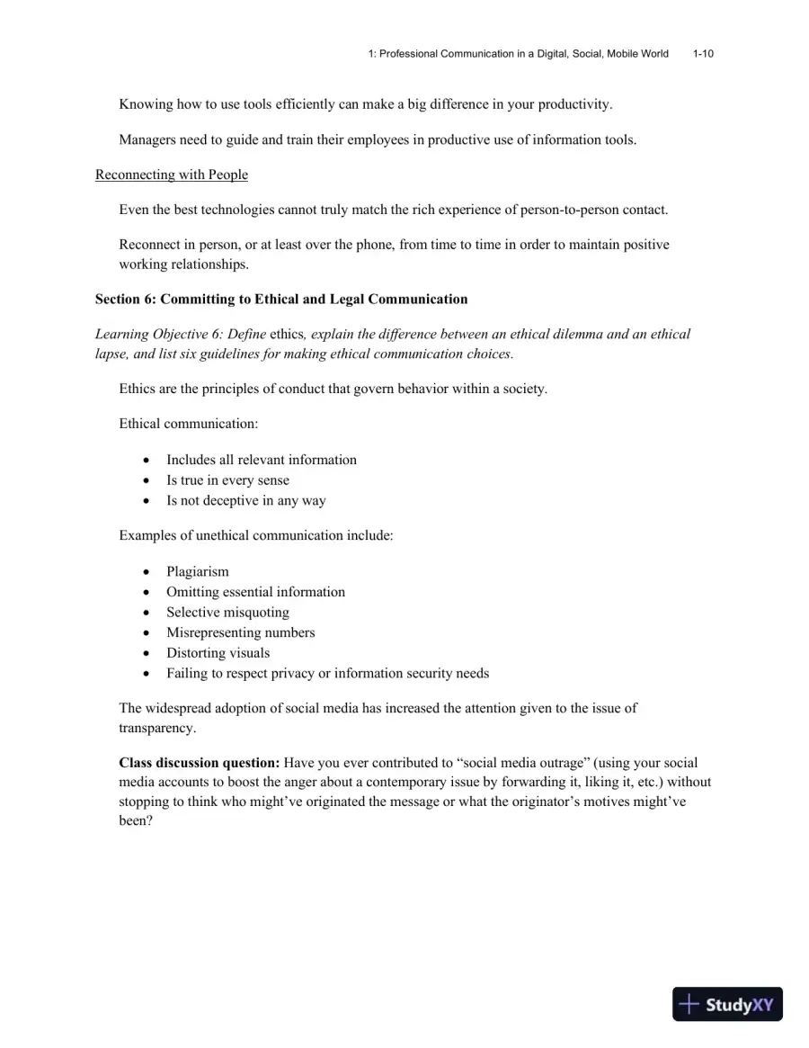 Excellence in Business Communication, 12th Edition Class Notes, page 14