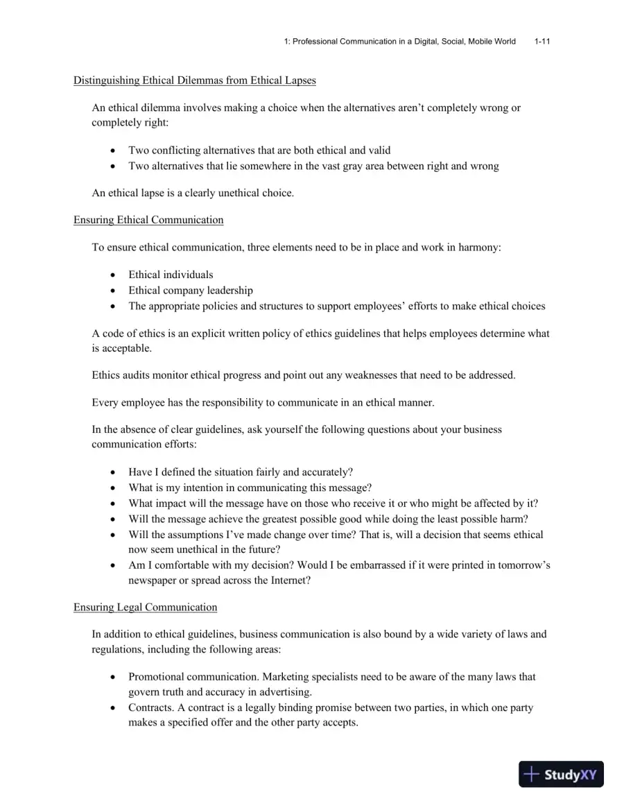 Excellence in Business Communication, 12th Edition Class Notes, page 15