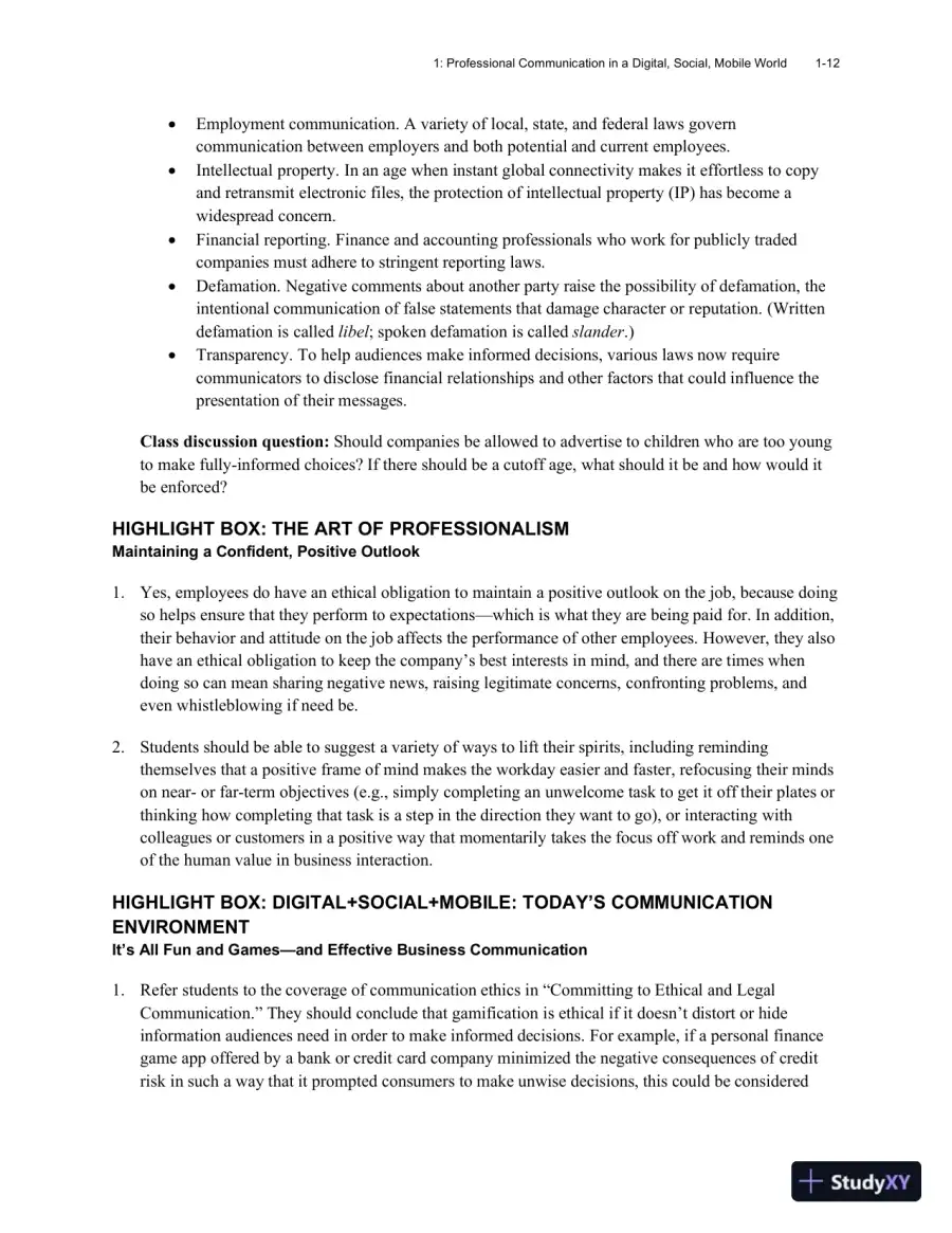 Excellence in Business Communication, 12th Edition Class Notes, page 16