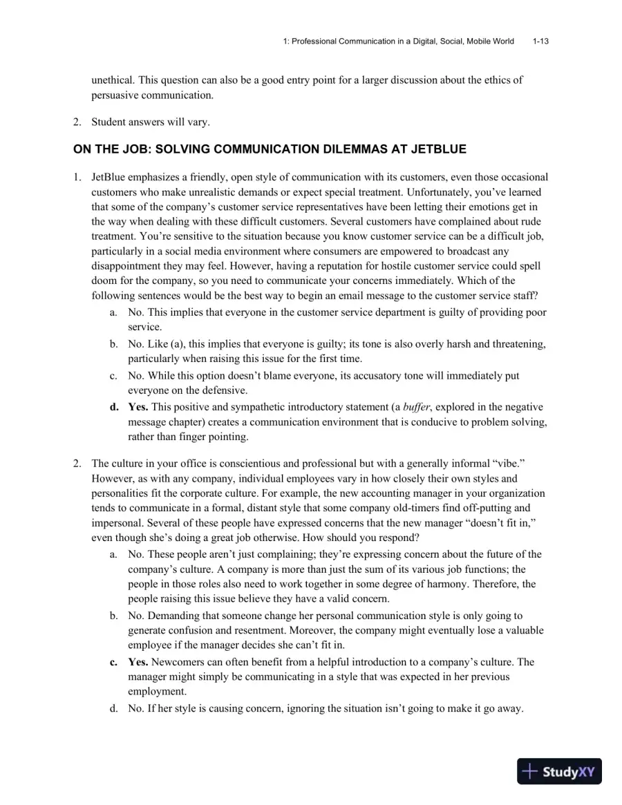 Excellence in Business Communication, 12th Edition Class Notes, page 17