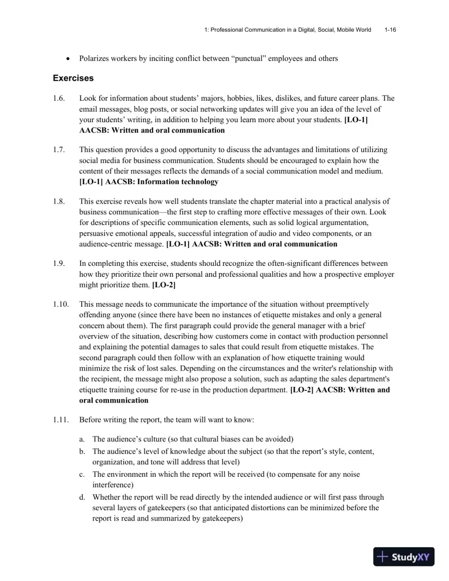 Excellence in Business Communication, 12th Edition Class Notes, page 20