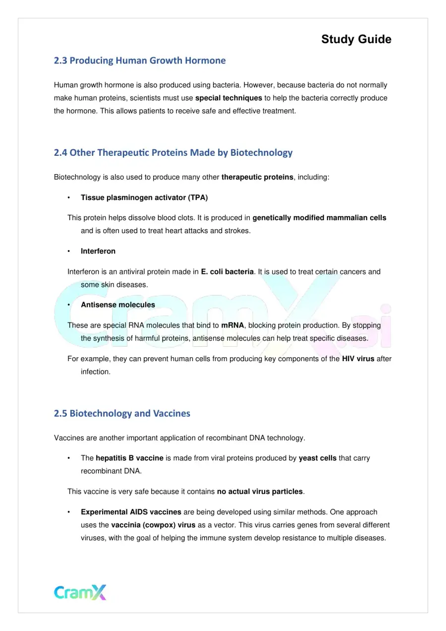 Biology - Recombinant DNA and Biotechnology, page 4