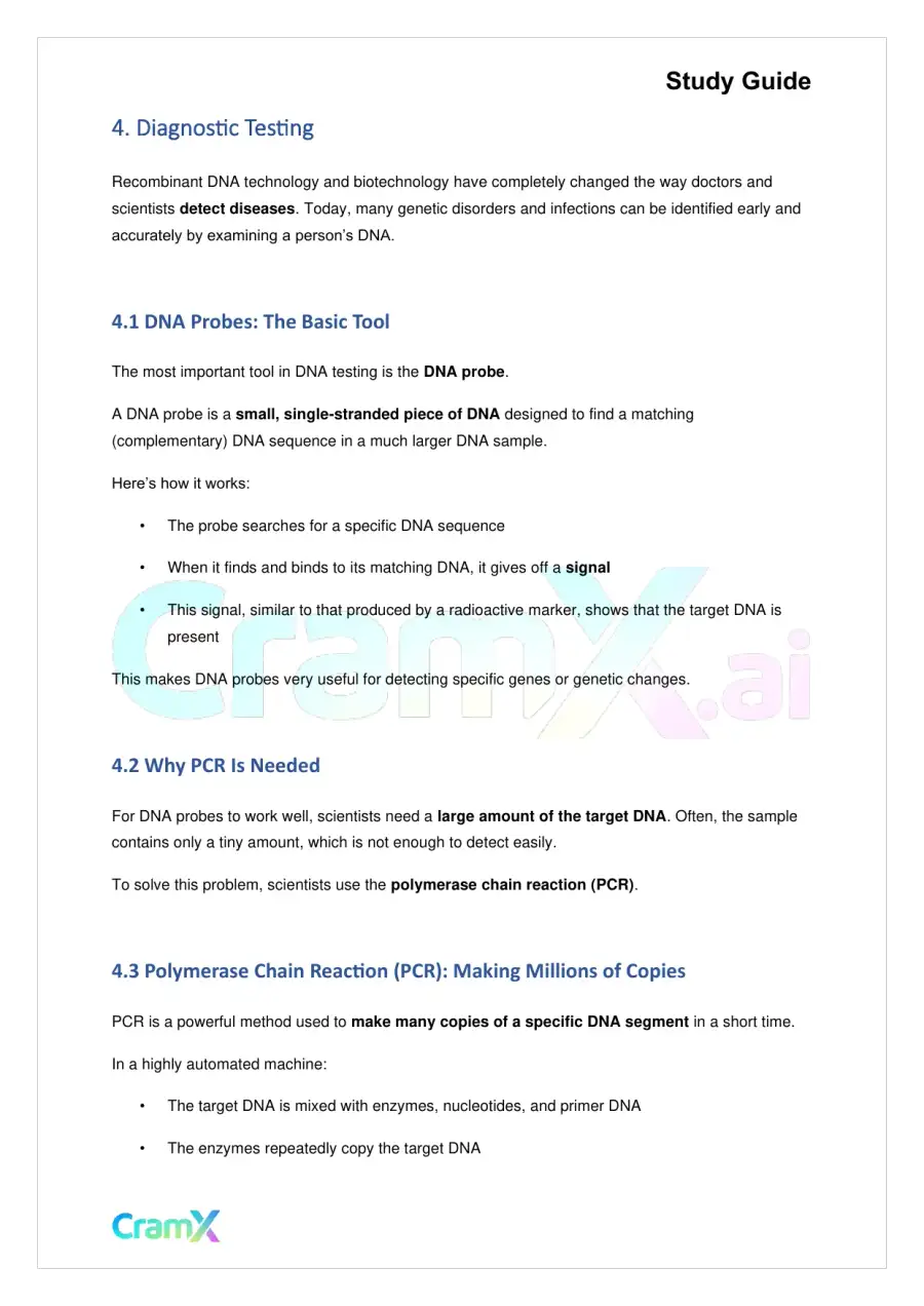 Biology - Recombinant DNA and Biotechnology, page 6