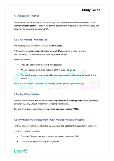 Biology - Recombinant DNA and Biotechnology - Page 6 preview image
