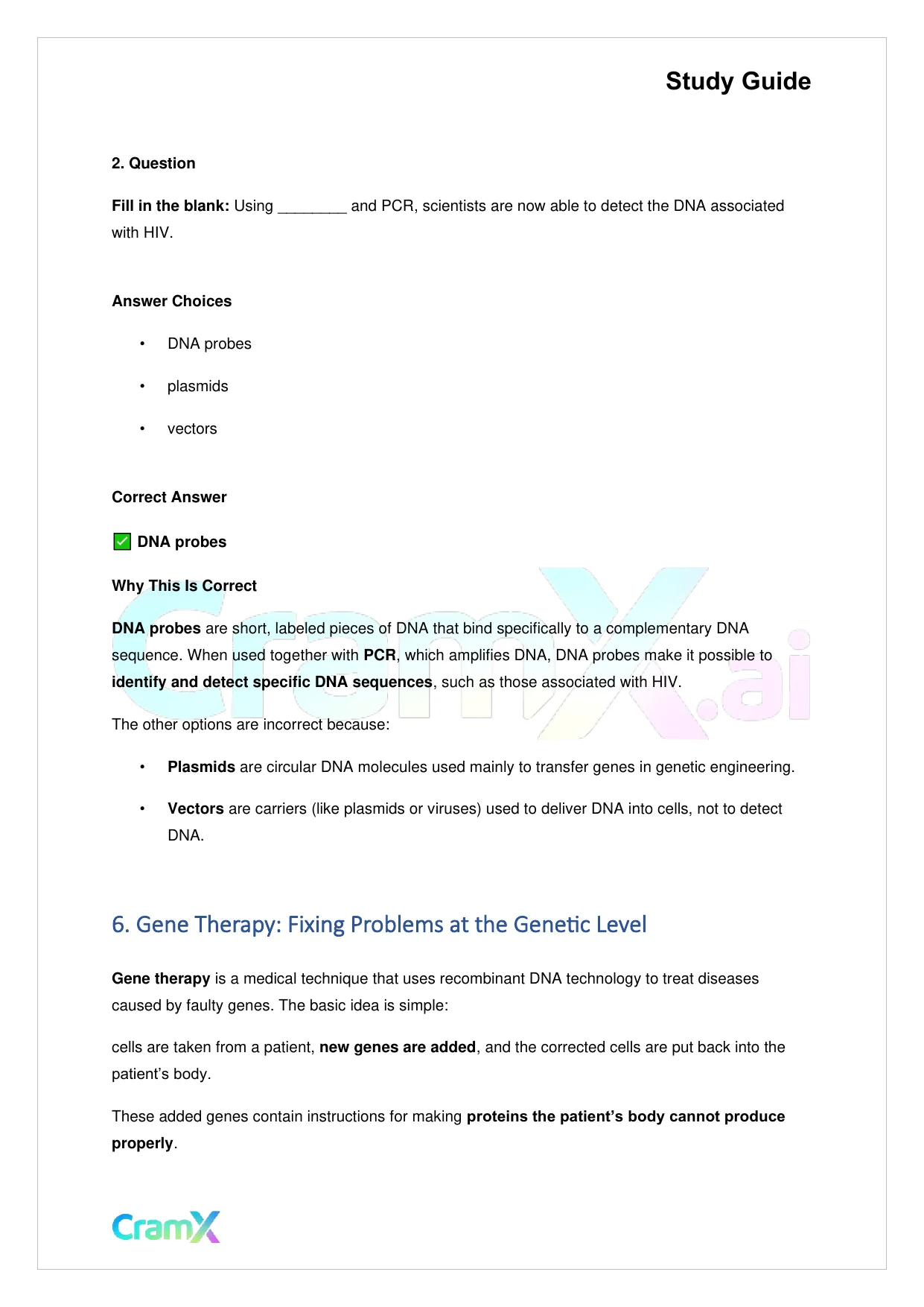 Biology - Recombinant DNA and Biotechnology - Page 9 preview image