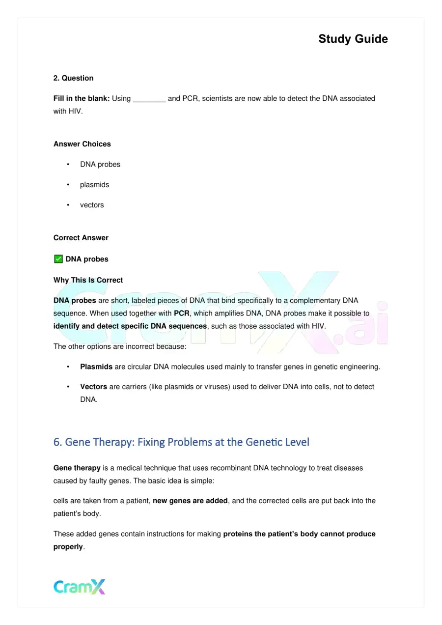 Biology - Recombinant DNA and Biotechnology, page 9