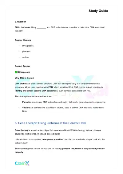 Biology - Recombinant DNA and Biotechnology - Page 9 preview image