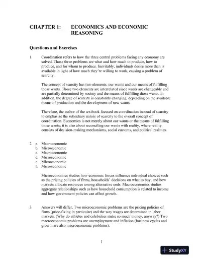 Solution Manual for Microeconomics, 11th Edition - Page 1 preview image