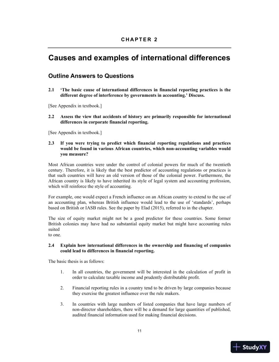 Solution Manual for Comparative International Accounting, 13th Edition, page 11