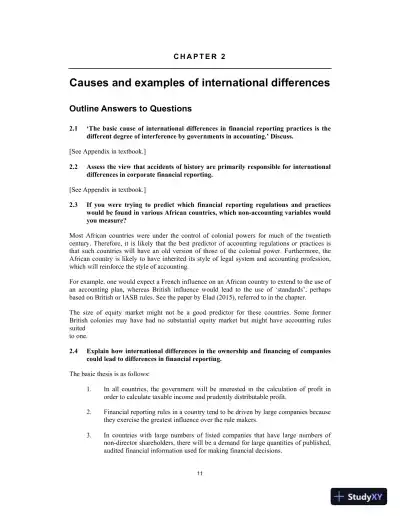 Solution Manual for Comparative International Accounting, 13th Edition - Page 11 preview image