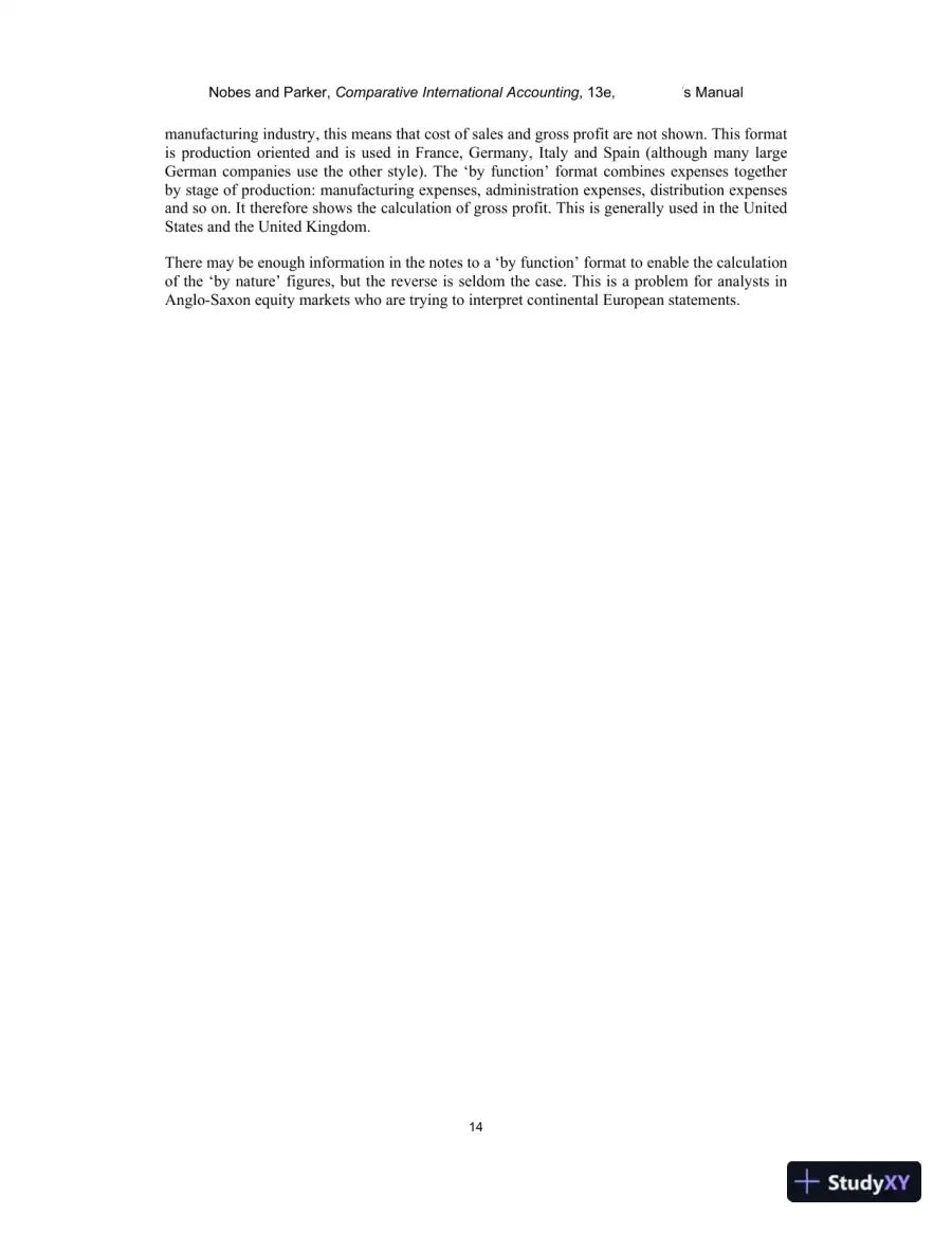 Solution Manual for Comparative International Accounting, 13th Edition, page 14
