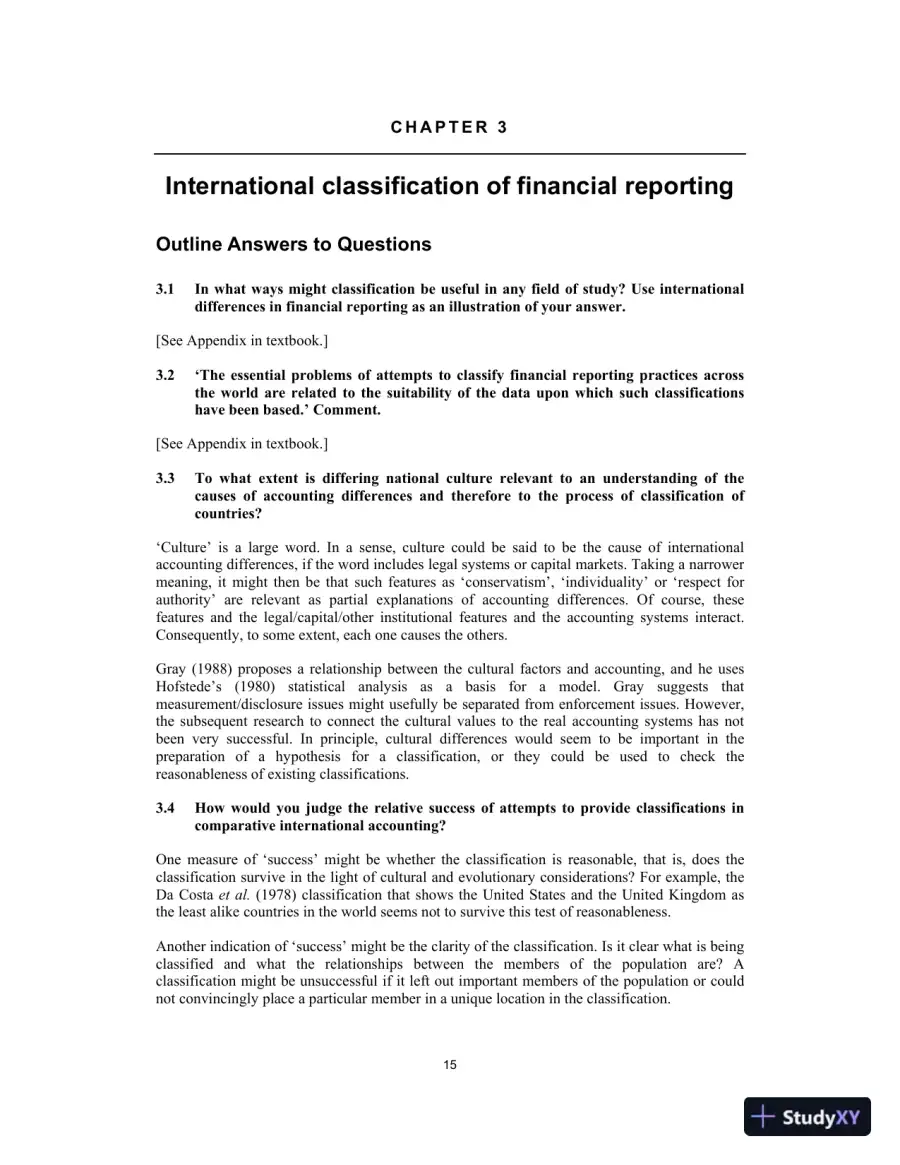 Solution Manual for Comparative International Accounting, 13th Edition, page 15