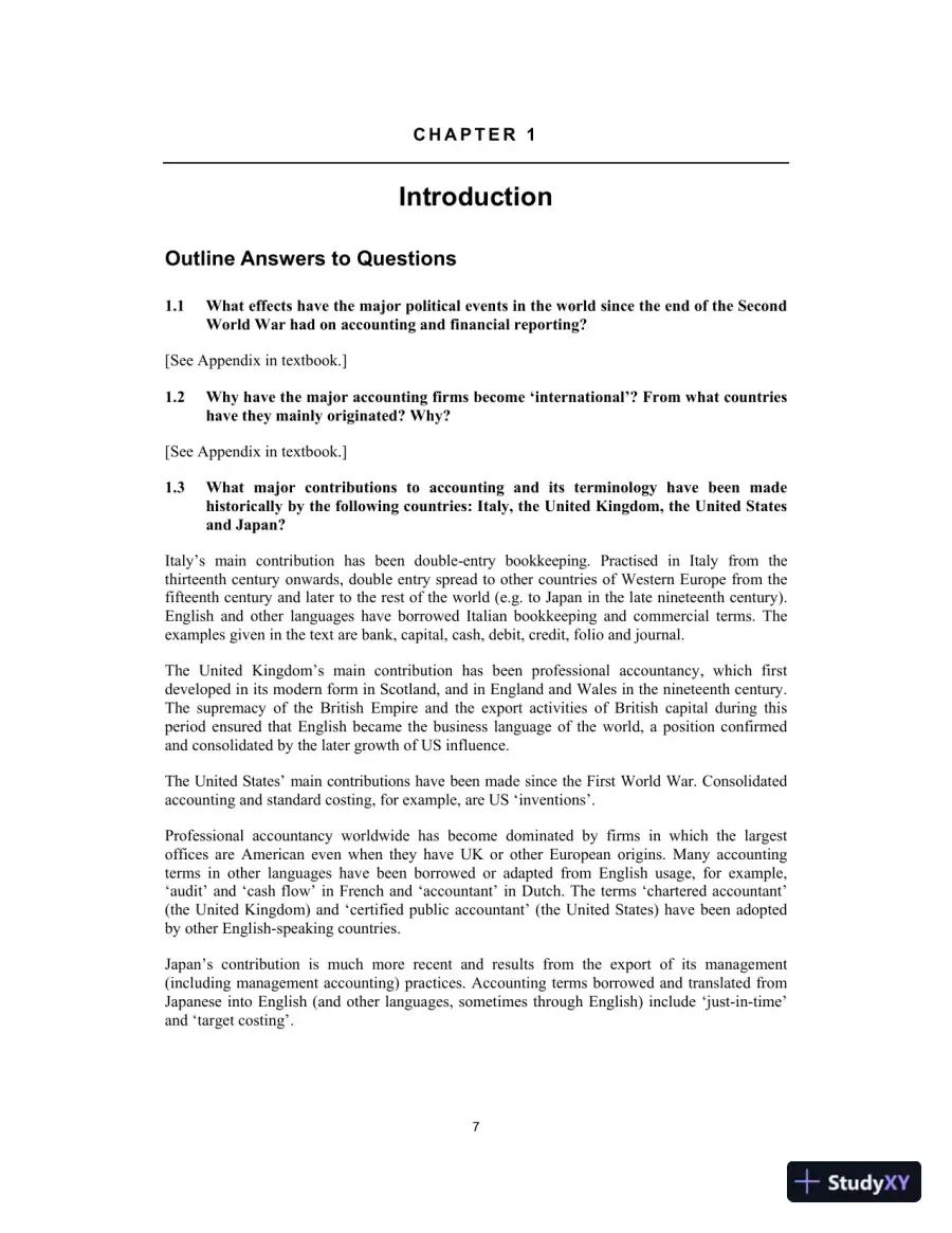 Solution Manual for Comparative International Accounting, 13th Edition, page 7