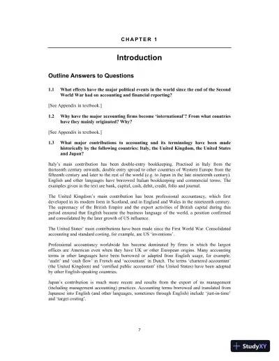 Solution Manual for Comparative International Accounting, 13th Edition - Page 7 preview image