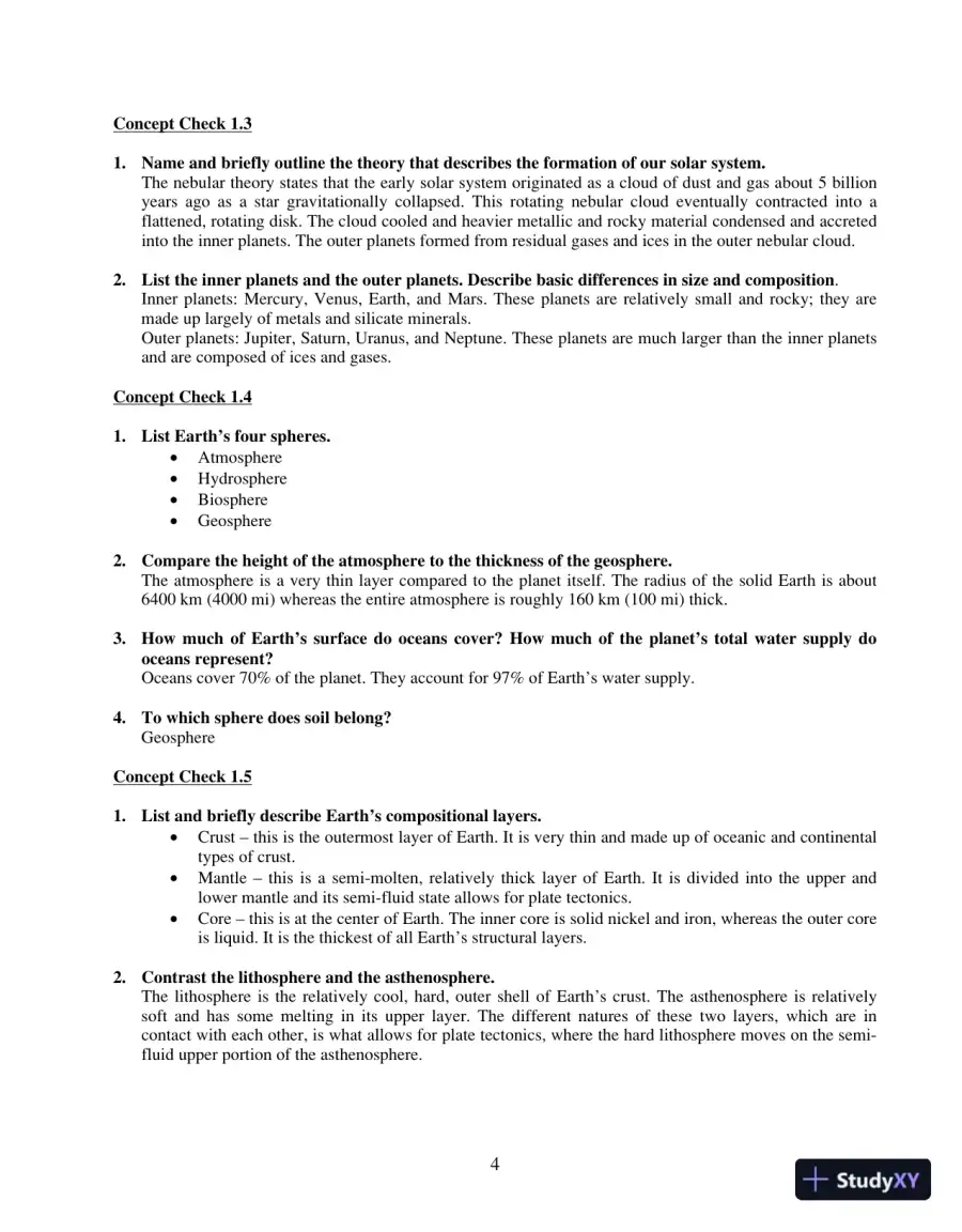 Solution Manual For Earth Science, 14th Edition, page 5