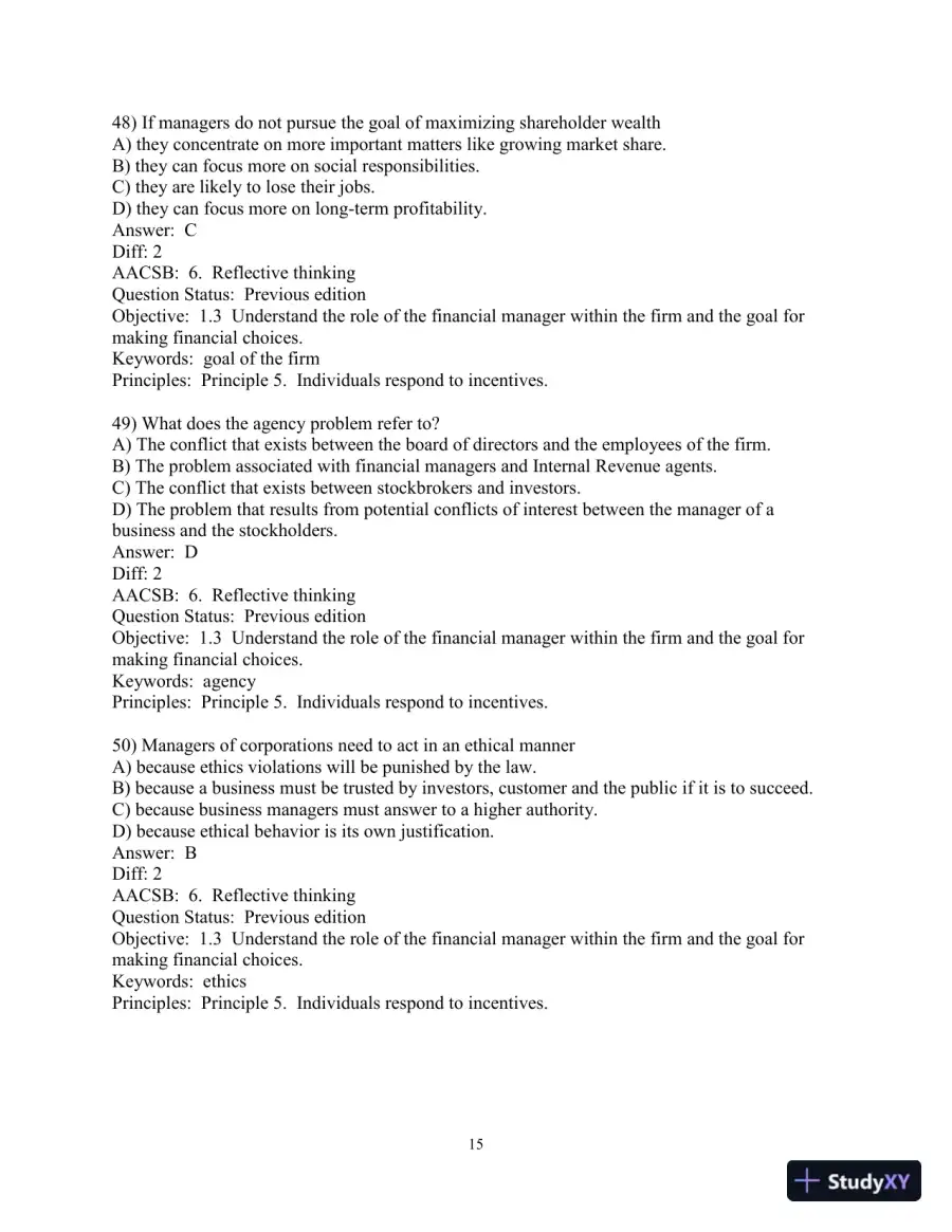 Financial Management: Principles and Applications 13th Edition Test Bank, page 16