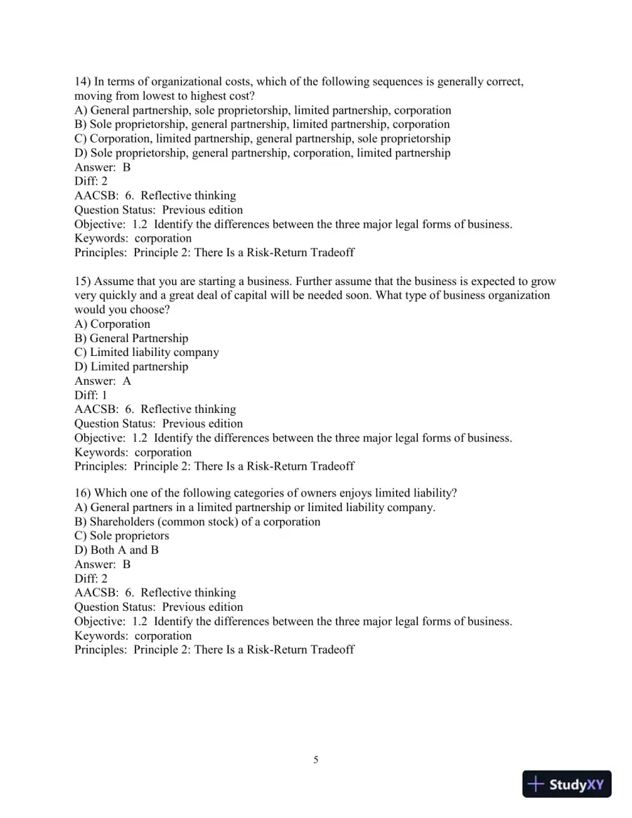 Financial Management: Principles and Applications 13th Edition Test Bank, page 6
