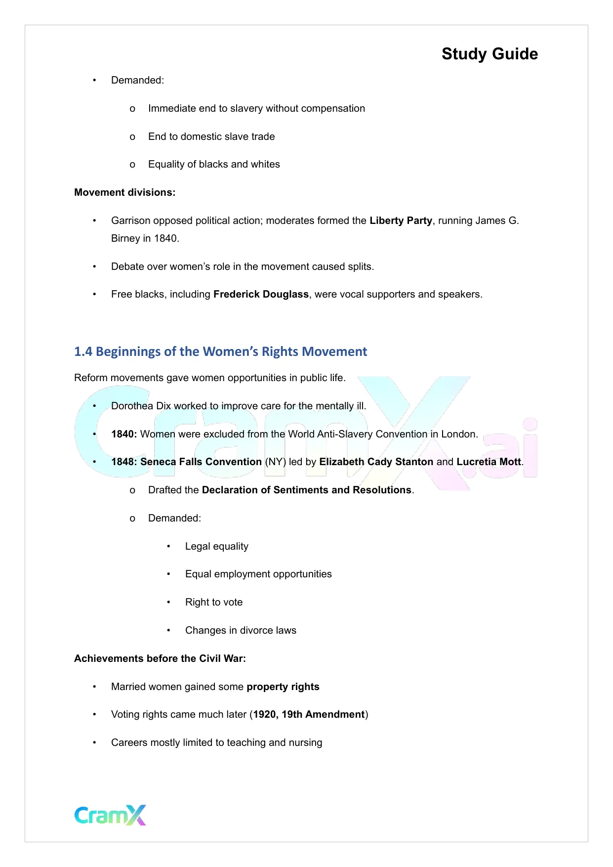 U.S. History I - American Society and Culture 1815–1860 - Page 3 preview image