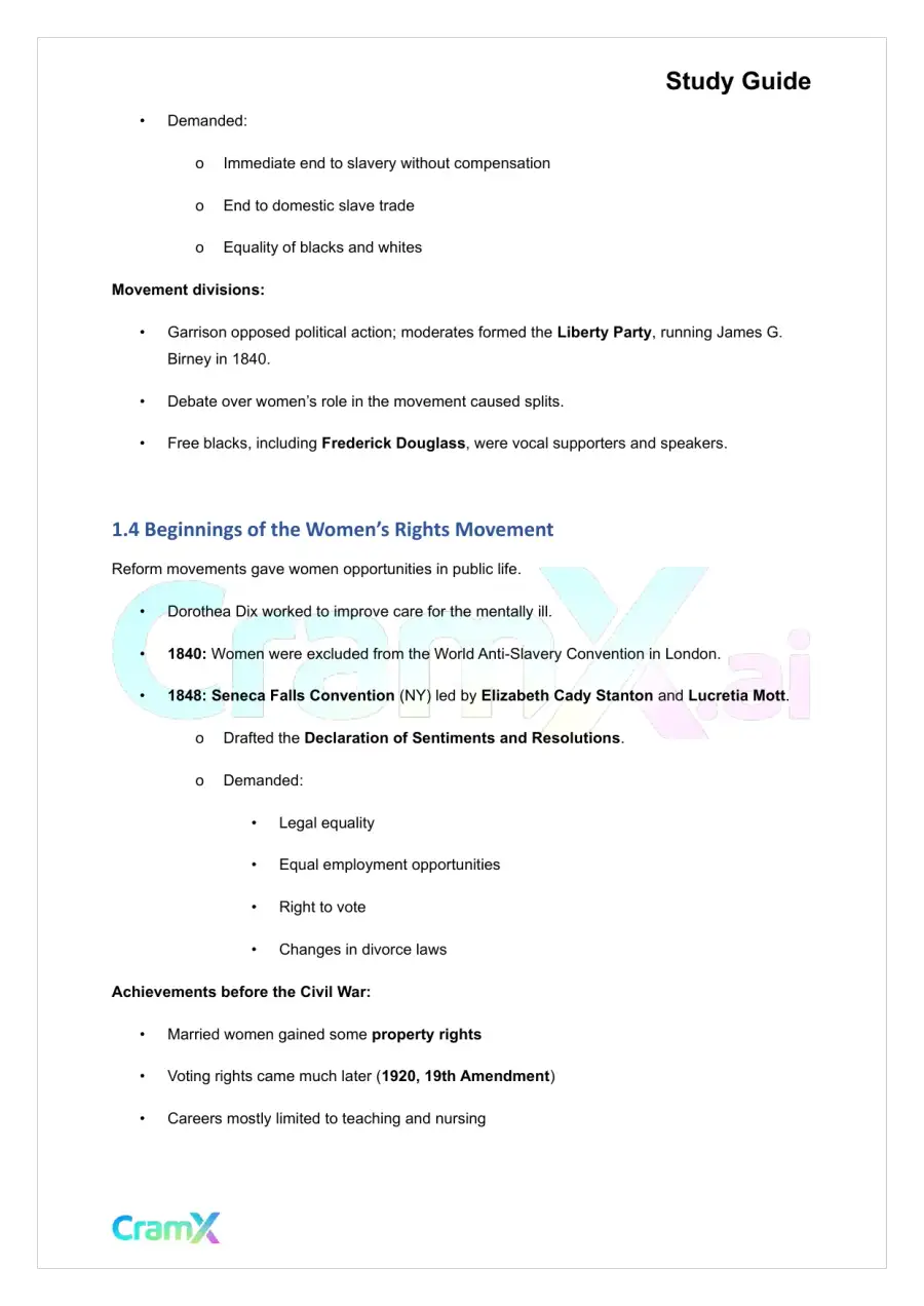 U.S. History I - American Society and Culture 1815–1860, page 3