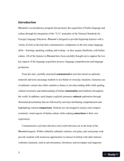 Percorsi: L'italia Attraverso La Lingua E La Cultura, 2nd Edition Solution Manual - Page 12 preview image