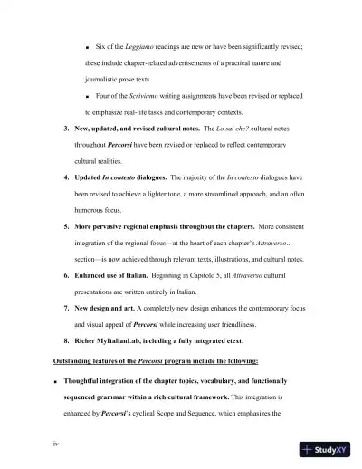 Percorsi: L'italia Attraverso La Lingua E La Cultura, 2nd Edition Solution Manual - Page 14 preview image