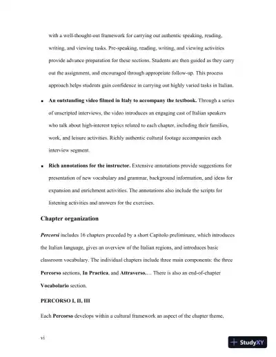 Percorsi: L'italia Attraverso La Lingua E La Cultura, 2nd Edition Solution Manual - Page 16 preview image