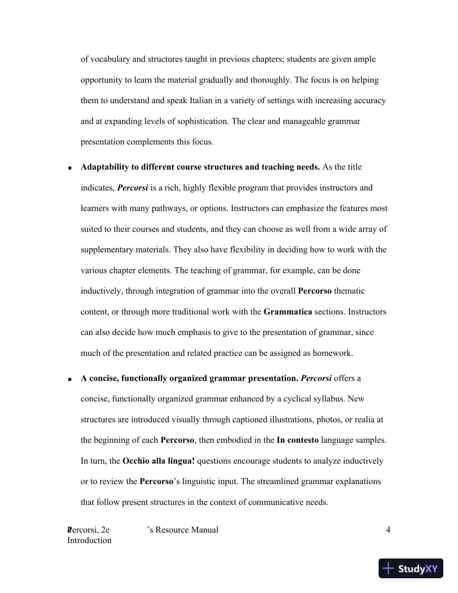 Percorsi: L'italia Attraverso La Lingua E La Cultura, 2nd Edition Solution Manual, page 5