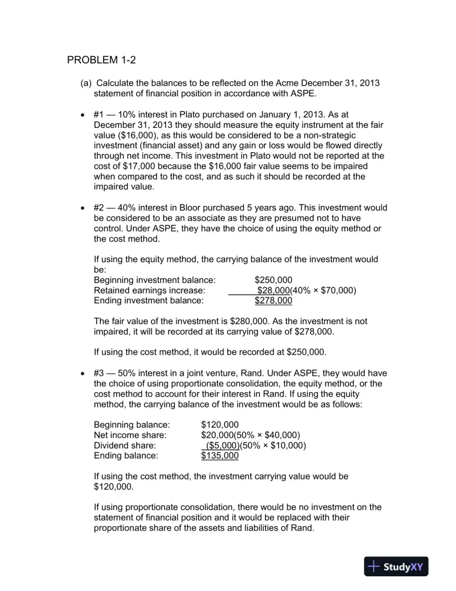 Advanced Accounting, Updated Canadian Edition Solution Manual, page 12