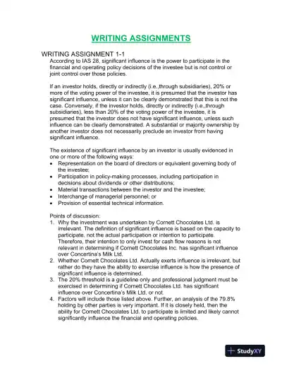 Advanced Accounting, Updated Canadian Edition Solution Manual - Page 14 preview image