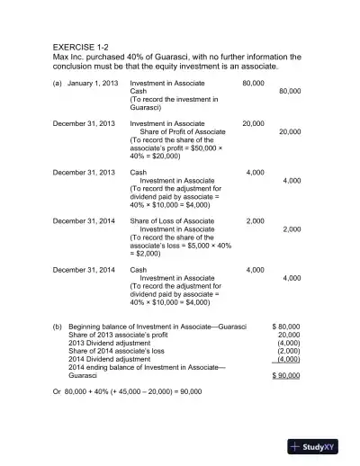 Advanced Accounting, Updated Canadian Edition Solution Manual - Page 9 preview image