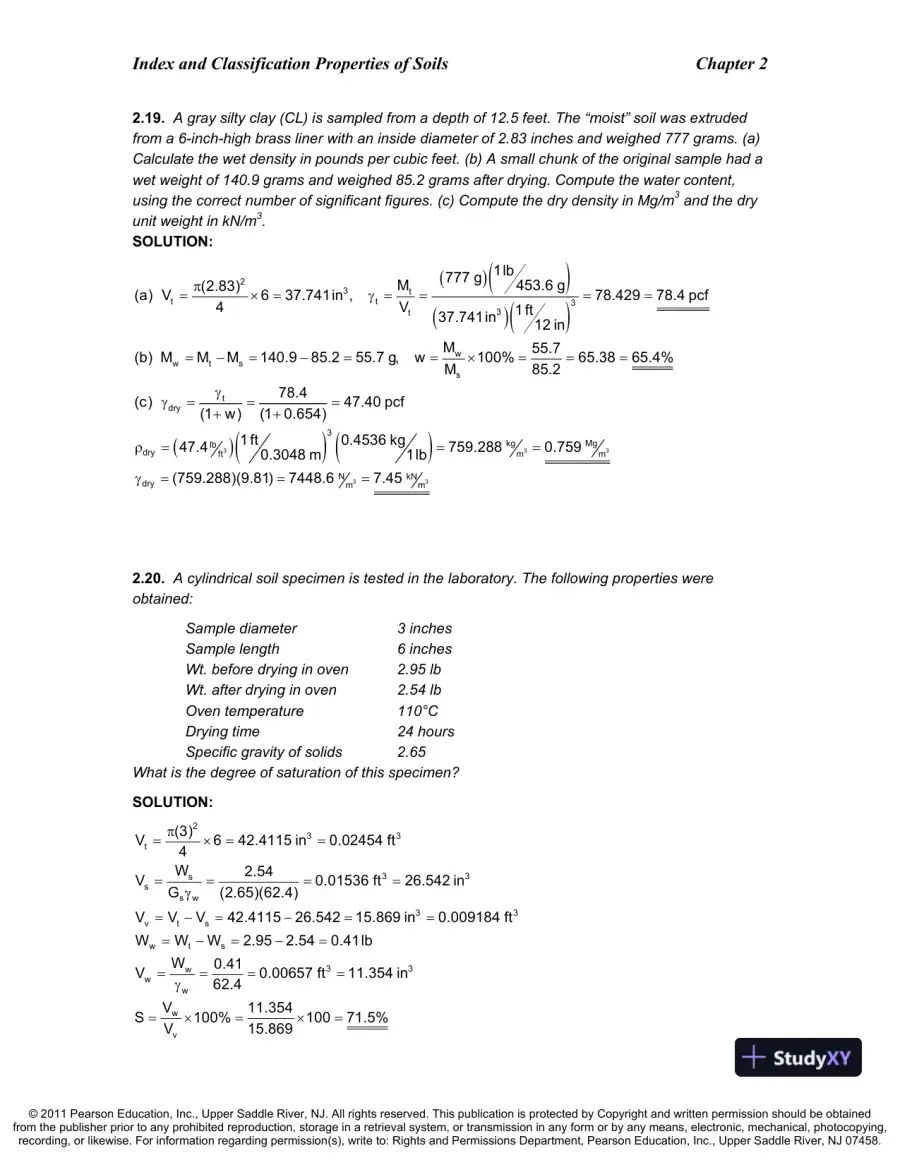 Solution Manual For Introduction To Geotechnical Engineering, An, 2nd Edition, page 12