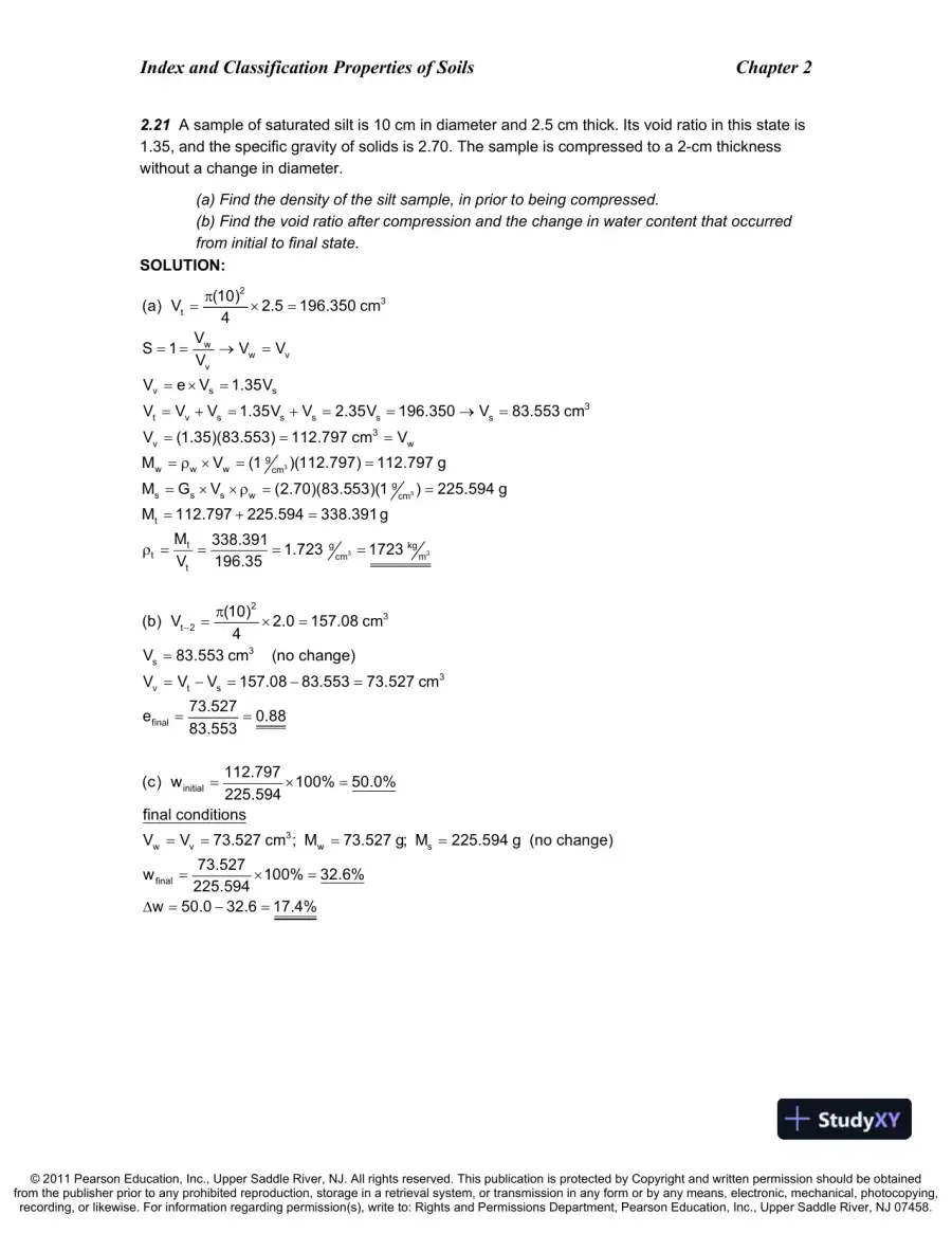 Solution Manual For Introduction To Geotechnical Engineering, An, 2nd Edition, page 13