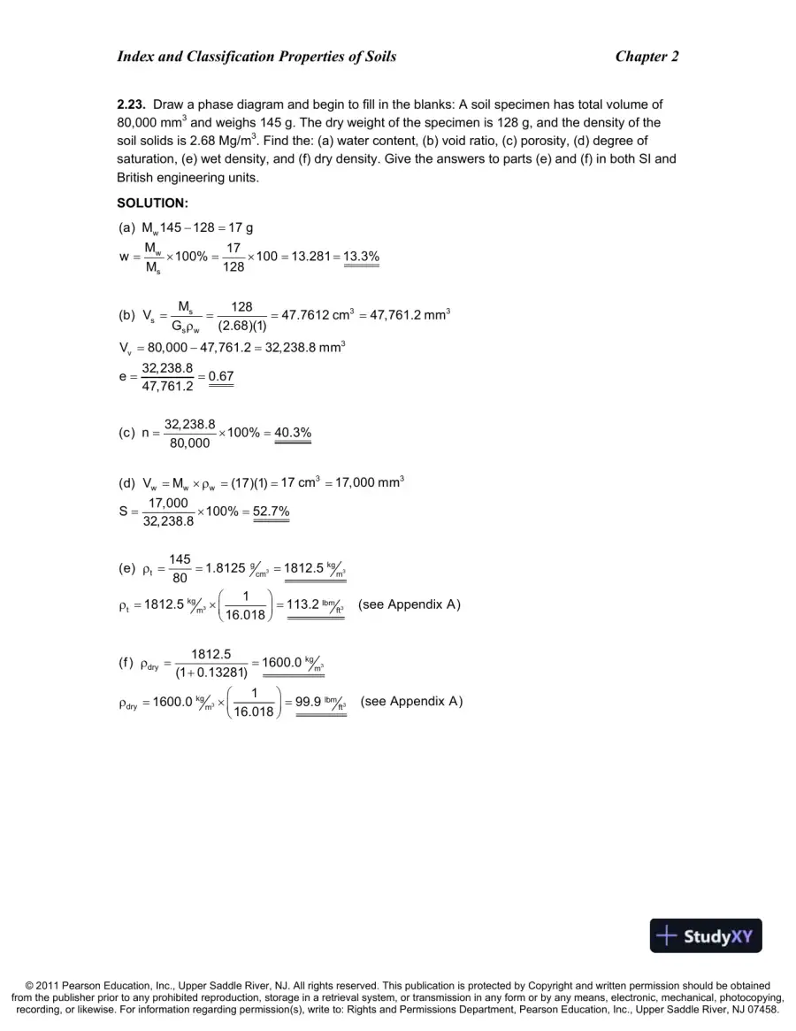 Solution Manual For Introduction To Geotechnical Engineering, An, 2nd Edition, page 15
