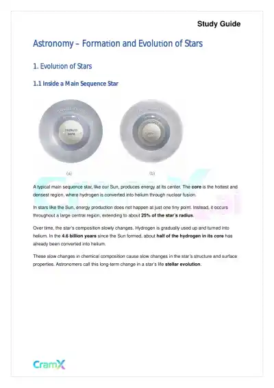 Astronomy - Formation and Evolution of Stars - Page 1 preview image