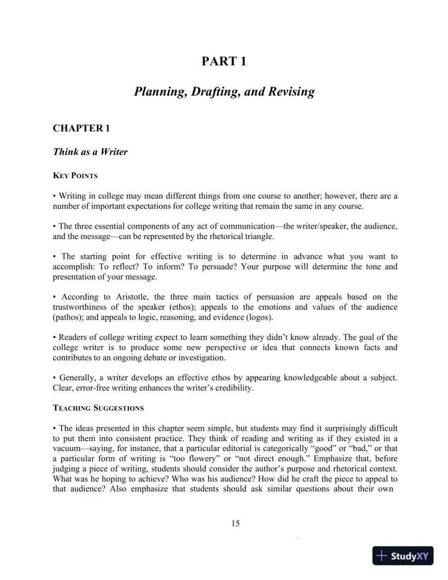 Lecture Notes for The Writer's Handbook, 6th Edition, page 17